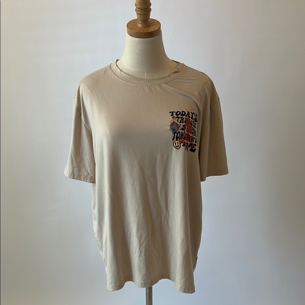 Beige Graphic T-Shirt